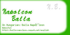 napoleon balla business card